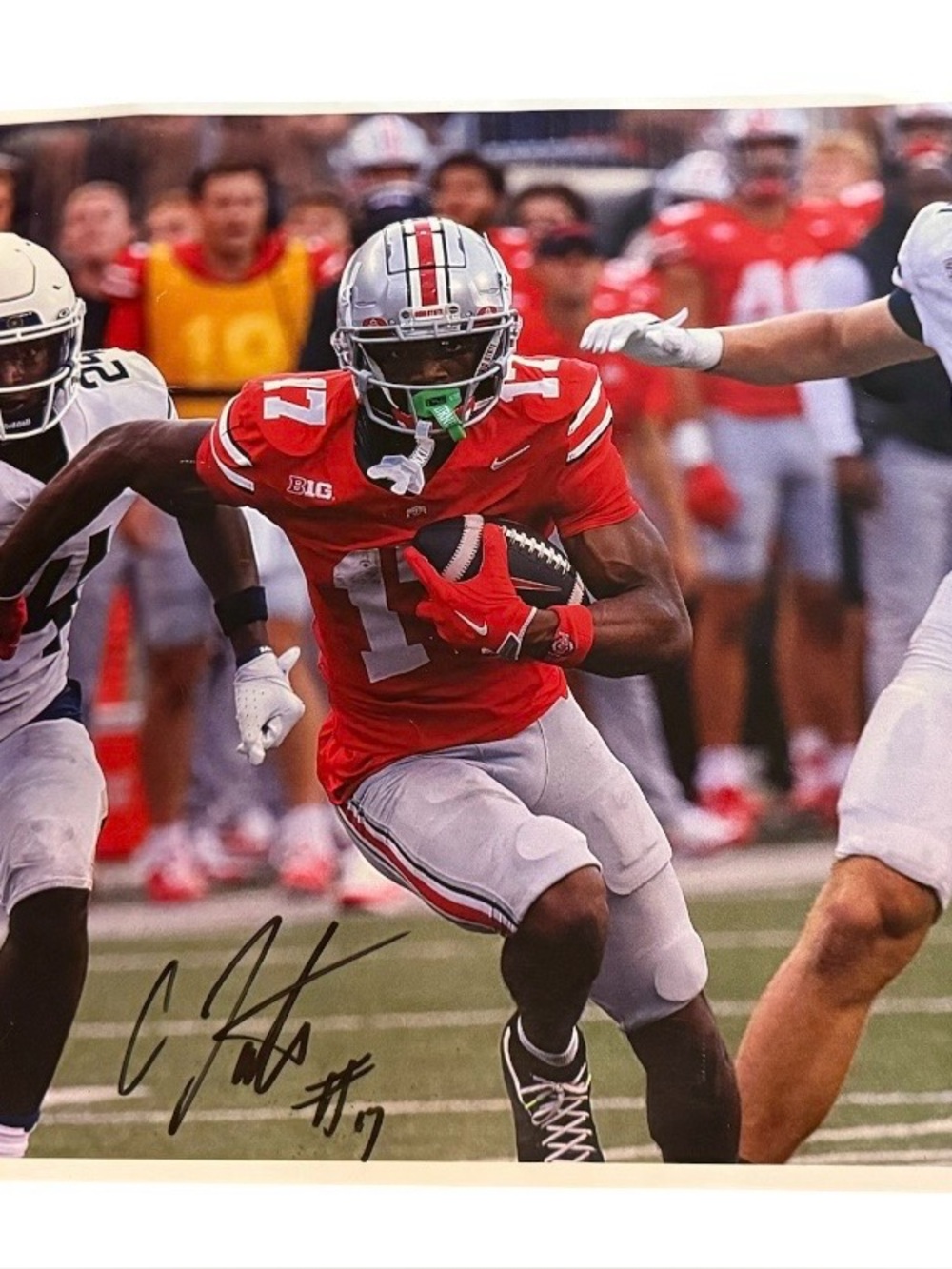Carnell Tate ~ Original Hand Signed Autographed Photo~Ohio State Buckeyes